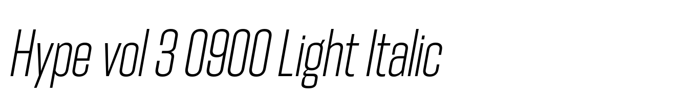 Hype vol 3 0900 Light Italic